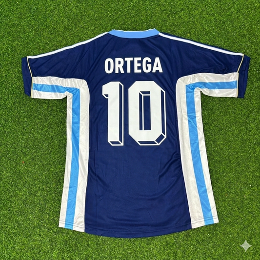 Ariel Ortega #10 Argentina 1998 World Cup Blue Retro Football Jersey