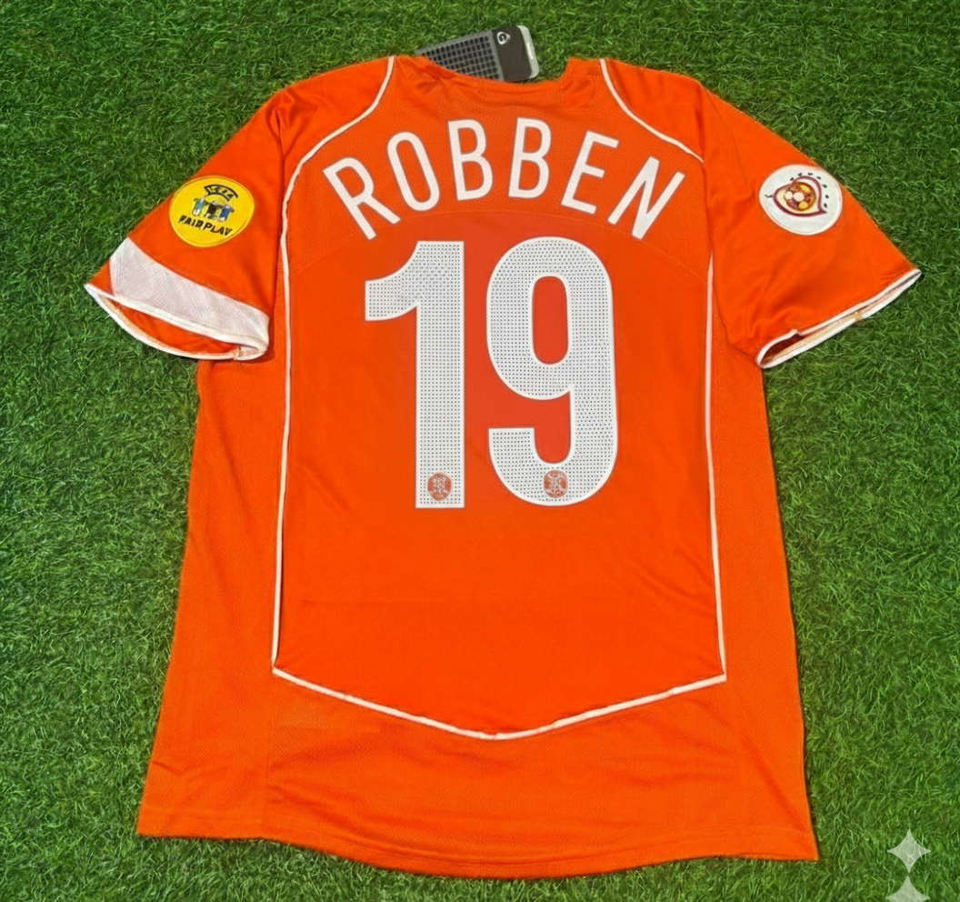 Arjeen Robben Niederlande EM 2004 Home Retro Jersey Trikot