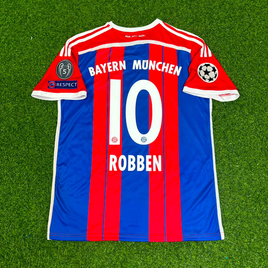 Arjen Robben #10 Bayern Munich 2014 2015 Home Retro Champions League Patc Jersey