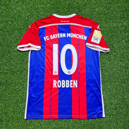 Arjen Robben #10 Bayern Munich 2014 2015 Home Retro Patch Jersey