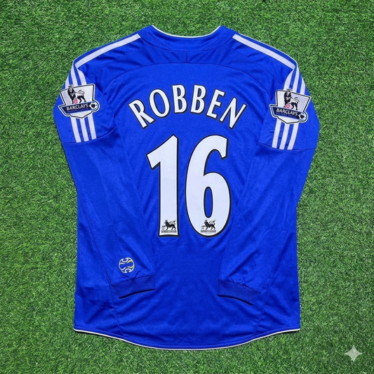 Arjen Robben #16 Chelsea 2006-2008 Long Sleeve EPL Patch Football Jersey