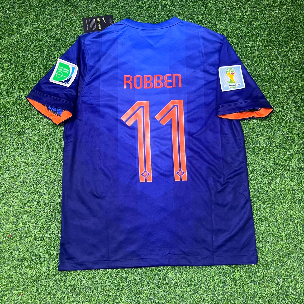 Arjen Robben Netherlands 2014 World Cup Retro Football Jersey