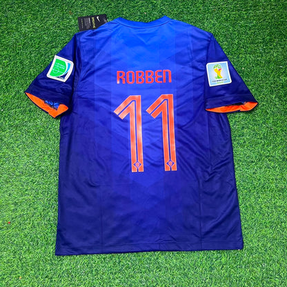Arjen Robben Netherlands 2014 World Cup Retro Football Jersey
