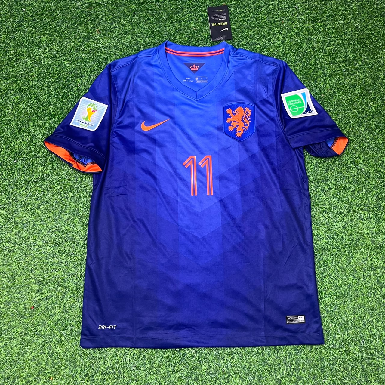 Arjen Robben Netherlands 2014 World Cup Retro Football Jersey