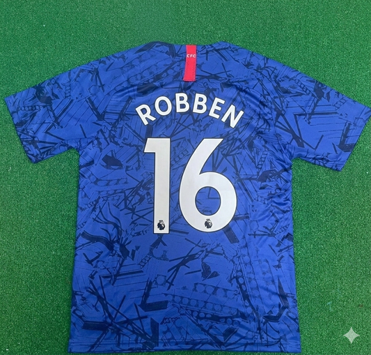 Arjen Robben #16 Chelsea Blue Retro Kit Jersey Trikot Maglia Maillot Soccer Shirt