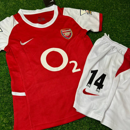 Thierry Henry Arsenal 2002/04 Home Kids Kit – Kit Jersey for Children – | KinderTrikot | Maillot Enfant Soccer Shirt