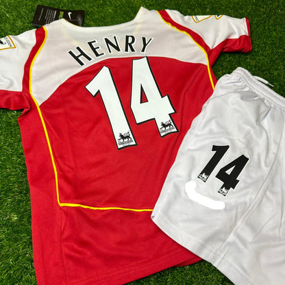 Thierry Henry Arsenal 2004/05 Home Kids Kit – Kit Jersey for Children