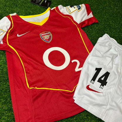 Thierry Henry Arsenal 2004/05 Home Kids Kit – Kit Jersey for Children – | KinderTrikot | Maillot Enfant Soccer Shirt