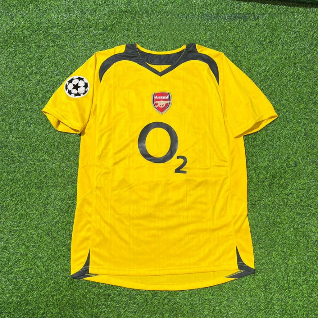 Arsenal 2005/06 Yellow Retro Kit Jersey Trikot Maillot Maglia