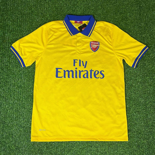 Arsenal 2013/2014 Yellow Retro Kit Jersey Trikot Maillot