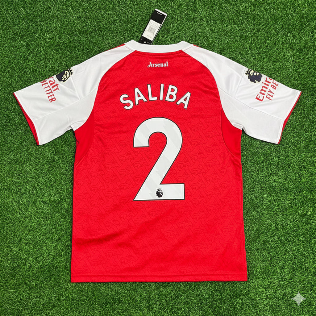 William Saliba Arsenal Home New Season 2026 Jersey Kit Soccer Trikot Maillot Maglia