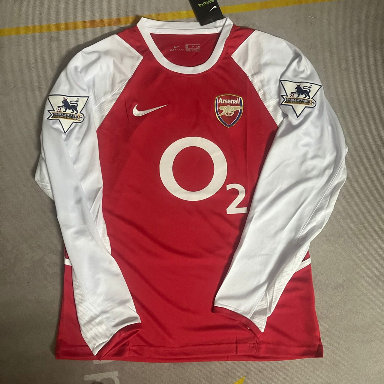 Thierry Henry 14 - Arsenal Home o2 2002 Retro Long Sleeve Kit Jersey ...
