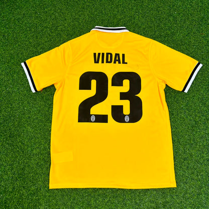 Arturo Vidal Juventus 2013/2014 Yellow Away Retro Football Jersey
