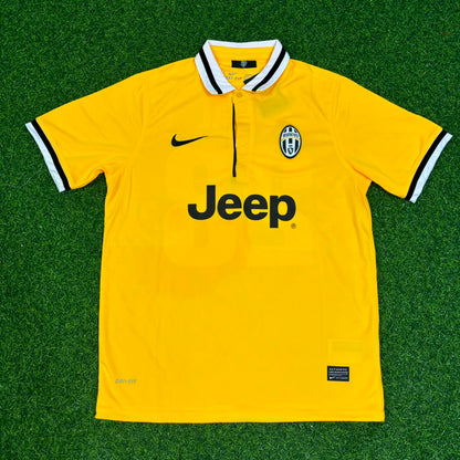 Arturo Vidal Juventus 2013/2014 Yellow Away Retro Football Jersey