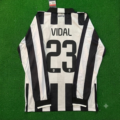 Arturo Vidal #23 Juventus 2014 2015 Retro Long Sleeve Jersey Trikot Maillot Maglia Soccer Shirt