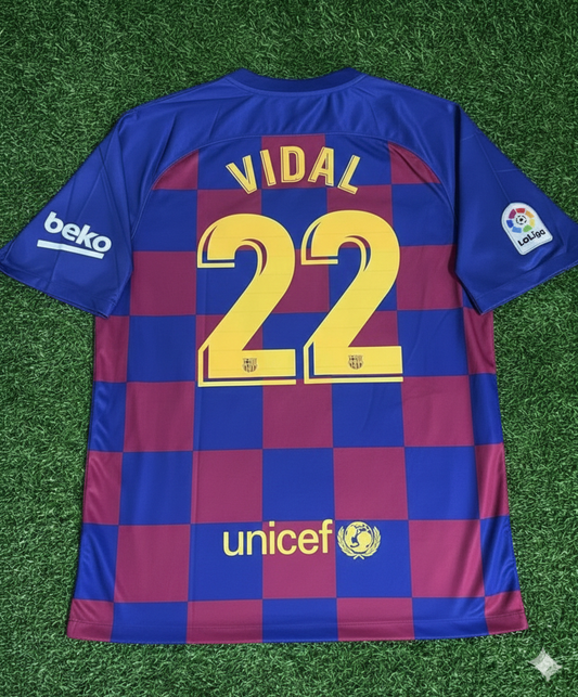 Arturo Vidal – Barcelona 2019/20 Home Retro Jersey Trikot Maillot Soccer Shirt
