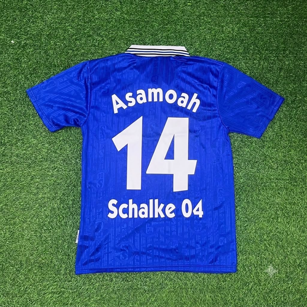 Gerald Asamoah Schalke 04 Heim Retro Fußballtrikot