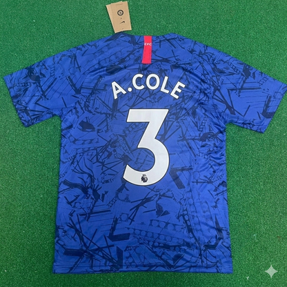 Ashley Cole #3 Chelsea Blue Retro Kit Jersey Trikot Maglia Maillot Soccer Shirt