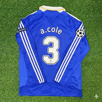 Ashley Cole Chelsea 2008 Champions League Final Long Sleeve Football Jersey