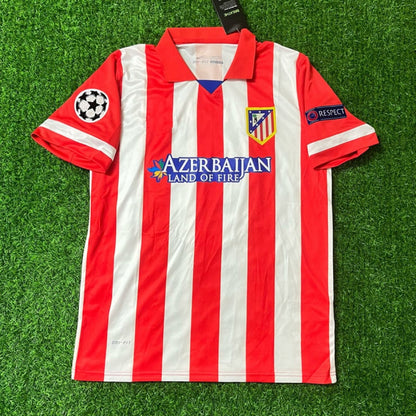 Atlético Madrid Home 2013/14 Jersey Red and White Retro Kit Trikot Jersey Maillot Soccer Shirt