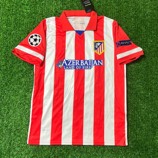 Atlético Madrid Home 2013/14 Jersey Red and White Retro Kit Trikot Jersey Maillot Soccer Shirt