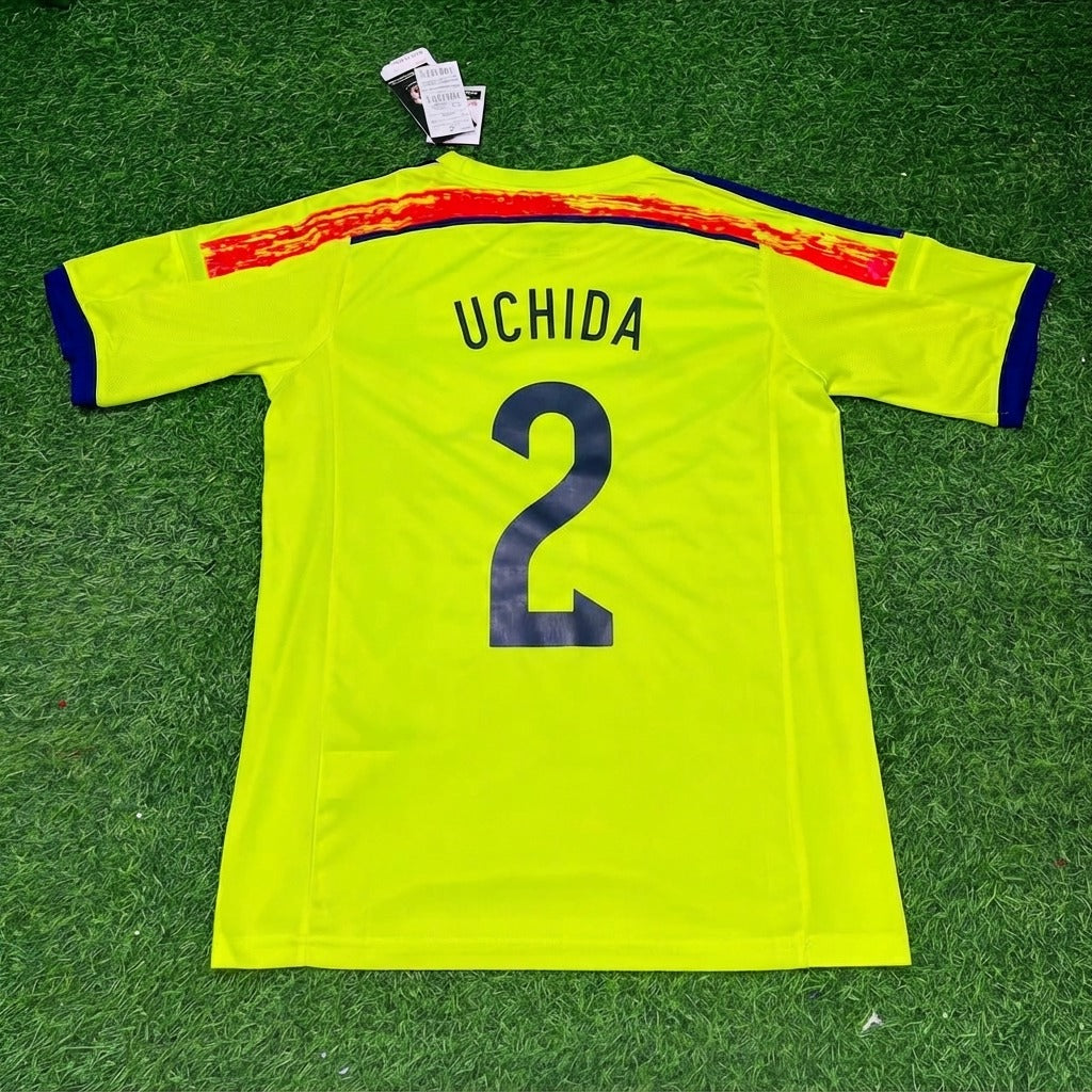 Atsuto Uchida Japan 2014 World Cup Yellow Away Retro Jersey