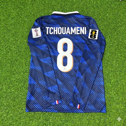 Aurélien Tchouaméni #8 France 2026 World Cup Home Long Sleeve Football Jersey