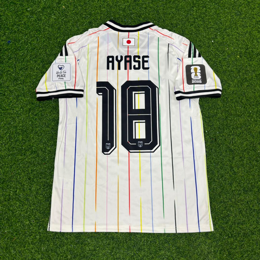 Ayase Ueda Japan World Cup 2026 Away White Football Jersey Trikot Maillot