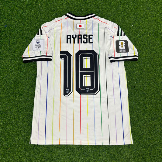 Ayase Ueda Japan World Cup 2026 Away White Football Jersey Trikot Maillot