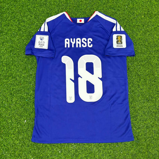 Ayase Ueda Japan 2026 World Cup Football Jersey Home Blue Trikot Maillot