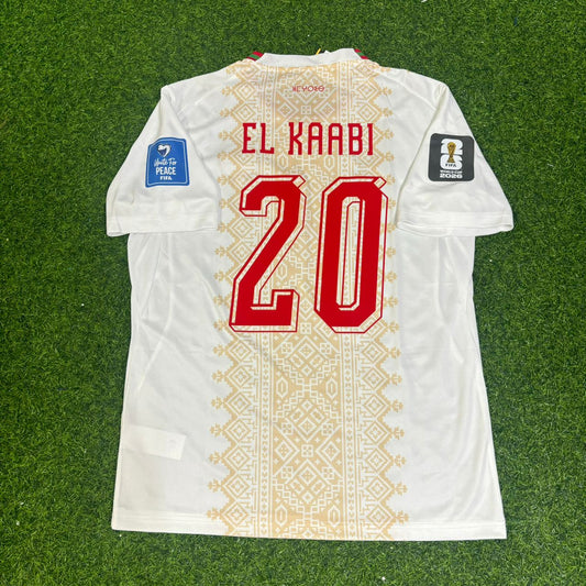 Ayoub El Kaabi Morocco 2026 World Cup Away Football Jersey
