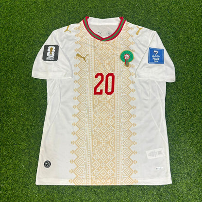Ayoub El Kaabi Morocco 2026 World Cup Away Football Jersey