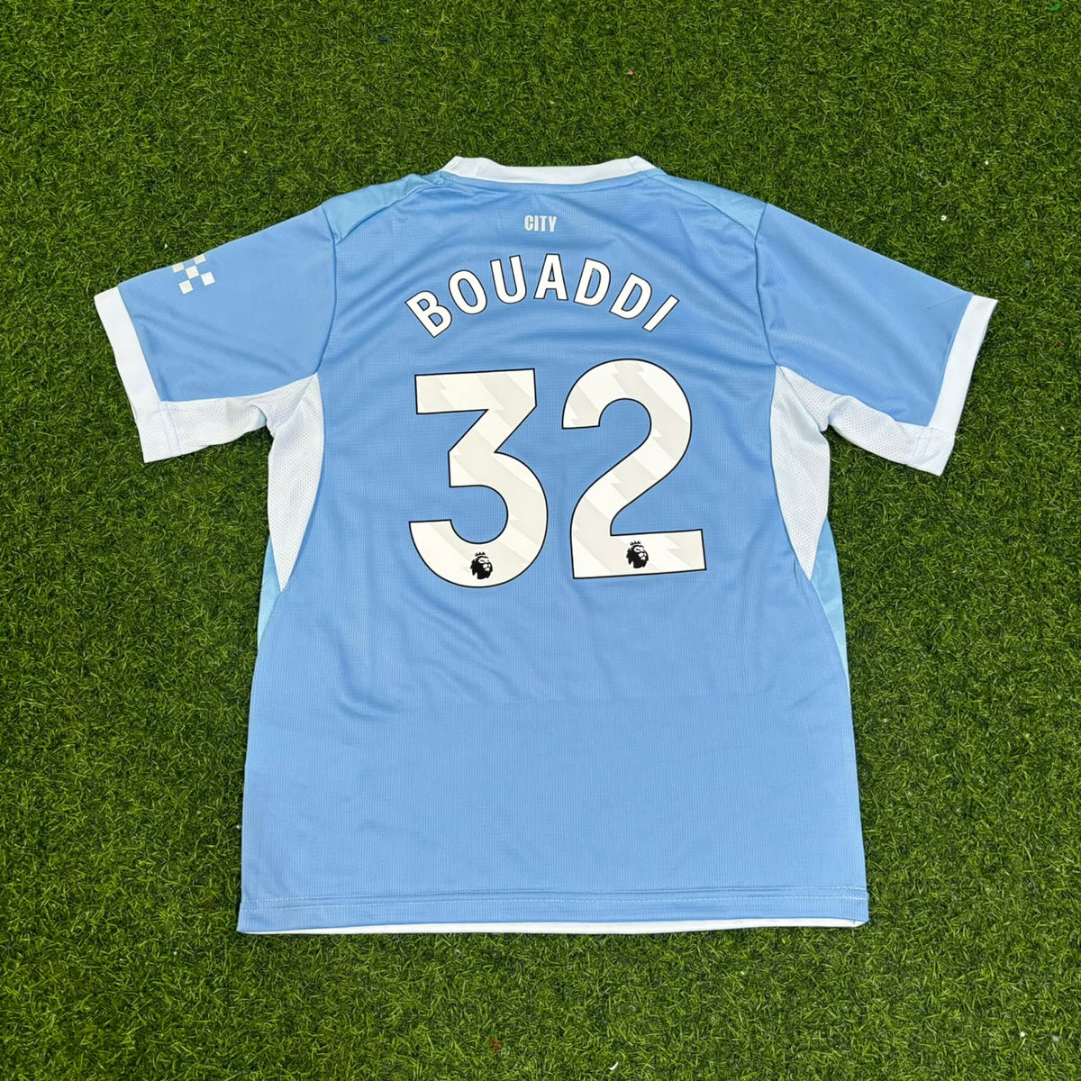 Ayyoub Bouaddi Manchester City 2026-27 Home New Season Jersey Trikot Maillot Soccer Shirt