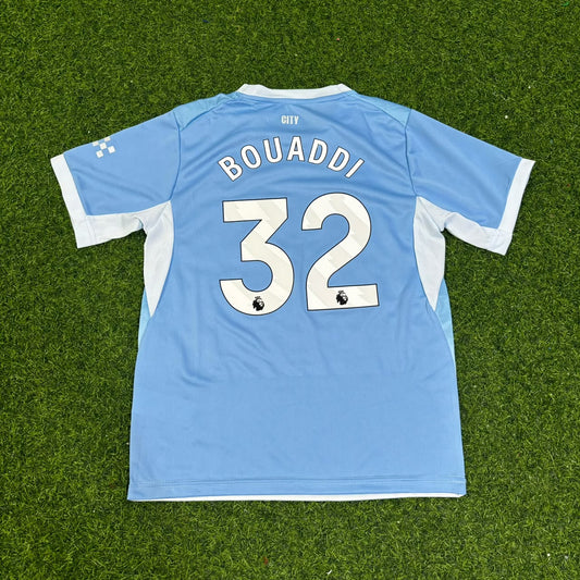 Ayyoub Bouaddi Manchester City 2026-27 Home New Season Jersey Trikot Maillot Soccer Shirt