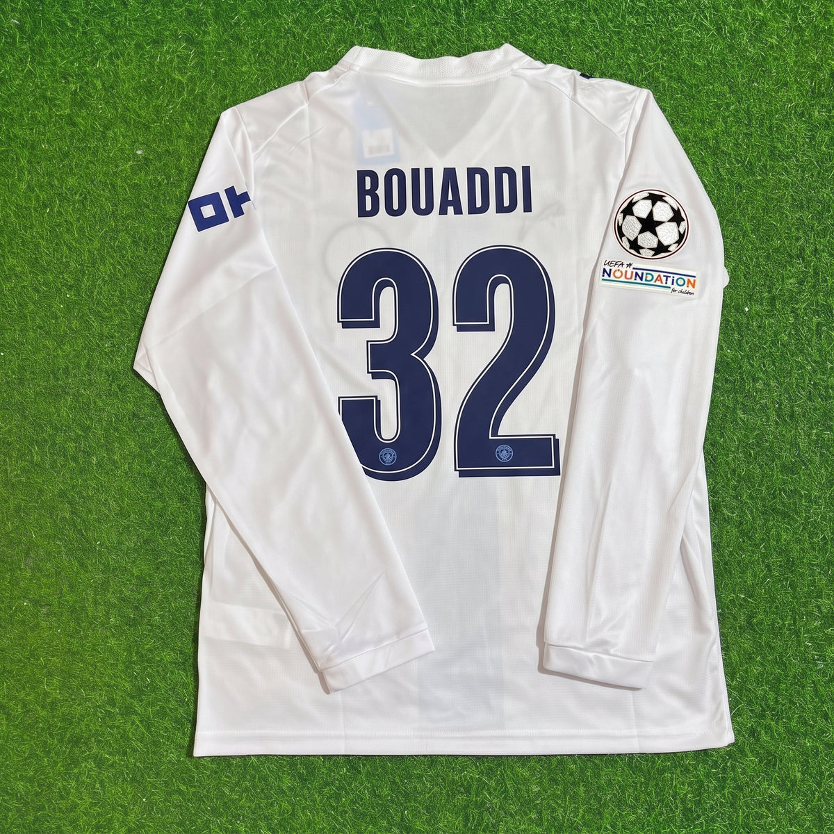 Ayyoub Bouaddi #32 Manchester City 2026-27 Third New Season Long Sleeve Champions League Patch Jersey Trikot Maillot Soccer Shirt