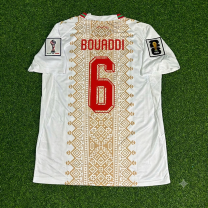 Ayyoub Bouaddi Morocco 2026 World Cup Away White Football Jersey