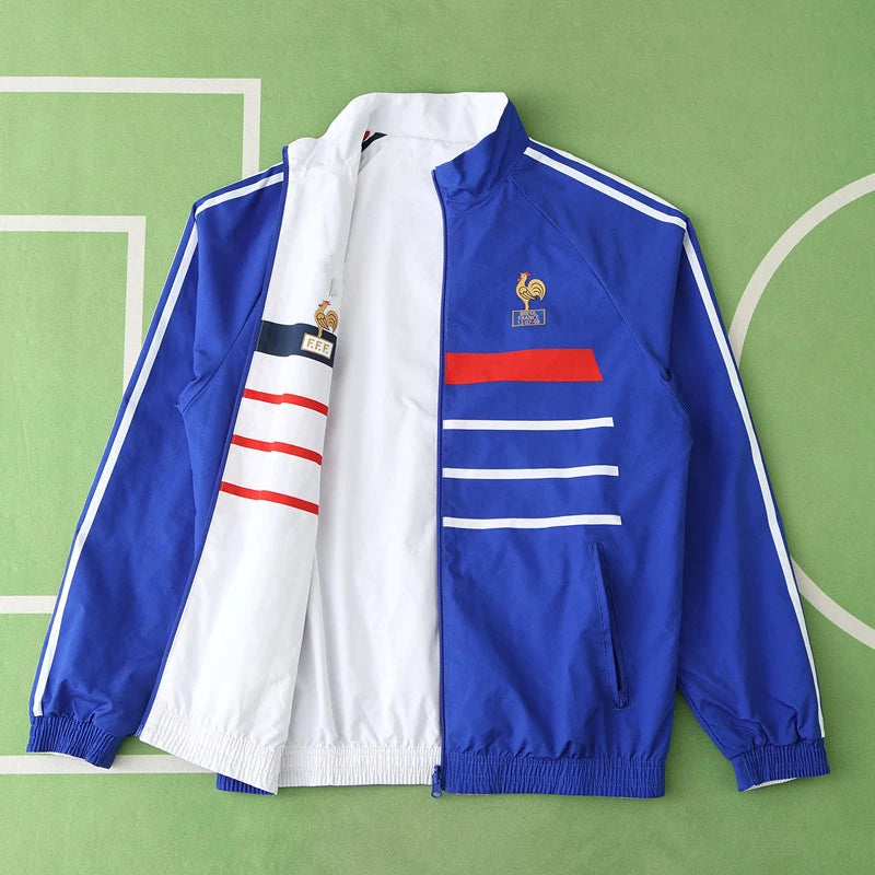 France Retro Vintage Double Sides Windbreaker - Reversible Jacket