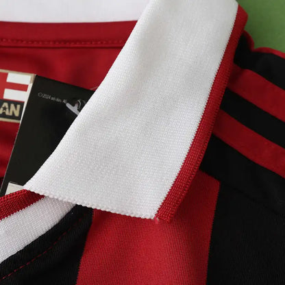 A.C.Milan 09/10 Season Red Home Long sleeved Retro Jersey Trikot Soccer Shirt