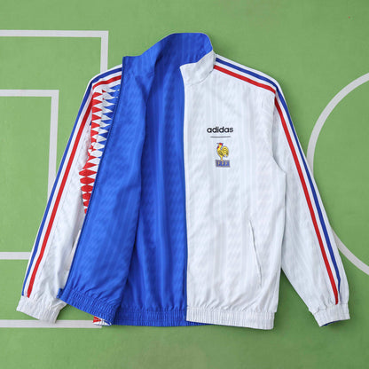 France Blue 1994 Retro Both Sides Windbreaker
