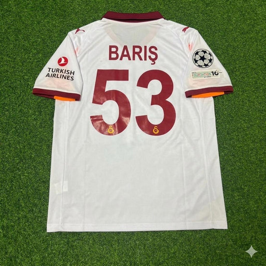 Baris Alper Yilmaz #53 Galatasaray 2025-2026 Away Champions League Jersey Trikot