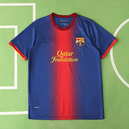 Maillot de football rétro domicile du FC Barcelone, saison 2012-2013