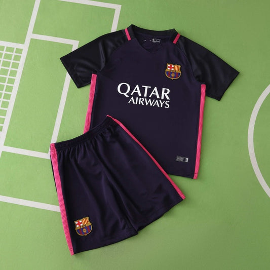 Barcelona 2016 Season Away kids  Retro Jersey Trikot Soccer Shirt