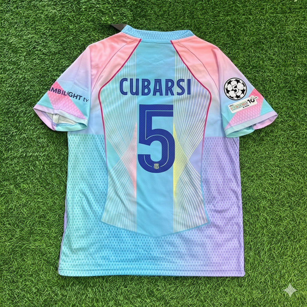 Pau Cubarsi Barcelona Home Miami Sunset New Season 2026 Jersey Trikot Maillot Soccer Shirt