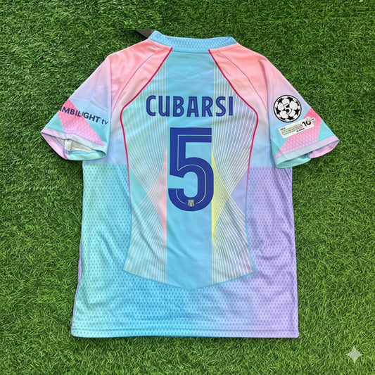 Pau Cubarsi Barcelona Home Miami Sunset New Season 2026 Jersey Trikot Maillot Soccer Shirt