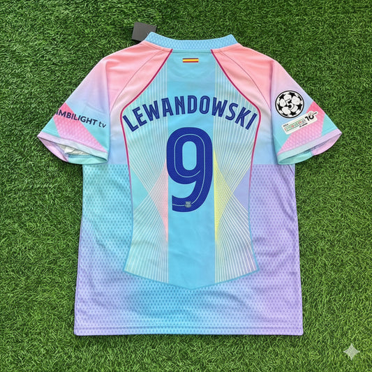 Robert Lewandowski Barcelona Home Miami Sunset New Season 2026 Jersey Trikot Maillot Soccer Shirt