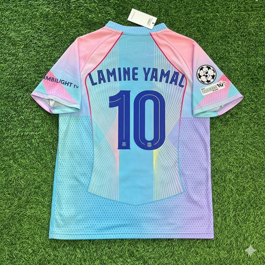 Lamine Yamal Barcelona Home Miami Sunset New Season 2026 Jersey Trikot Maillot Soccer Shirt