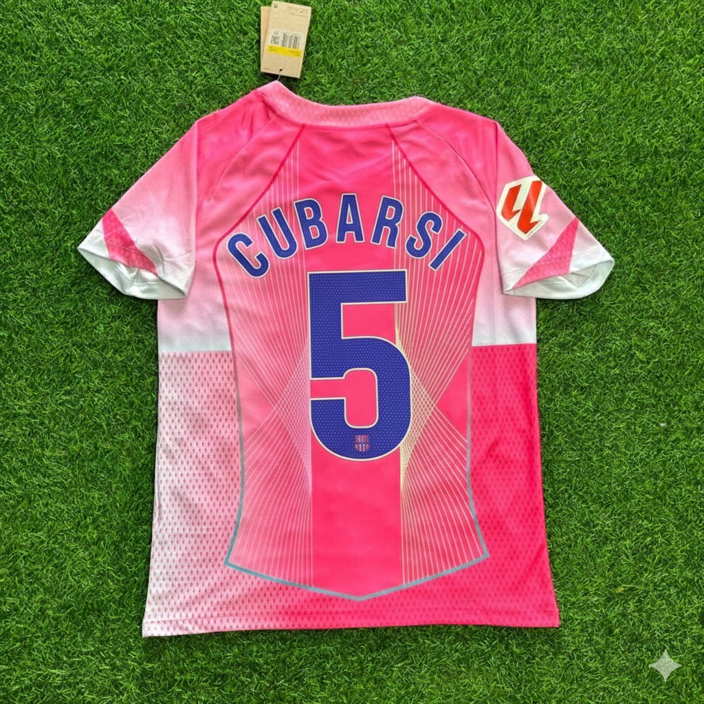 Pau Cubarsi Barcelona Home Pink New Season 2026 Jersey Trikot Maillot Soccer Shirt