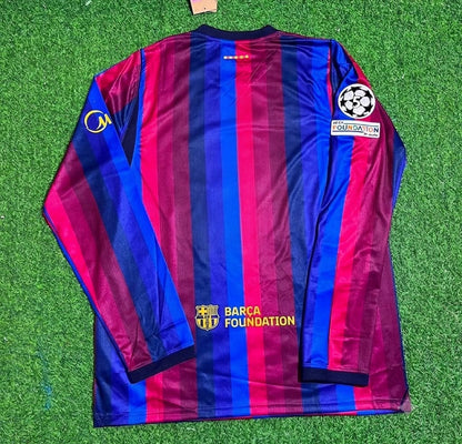 Barcelona 2027 New Season Champions League Patch Home Long Sleeve Jersey Trikot Maillot Soccer Shirt
