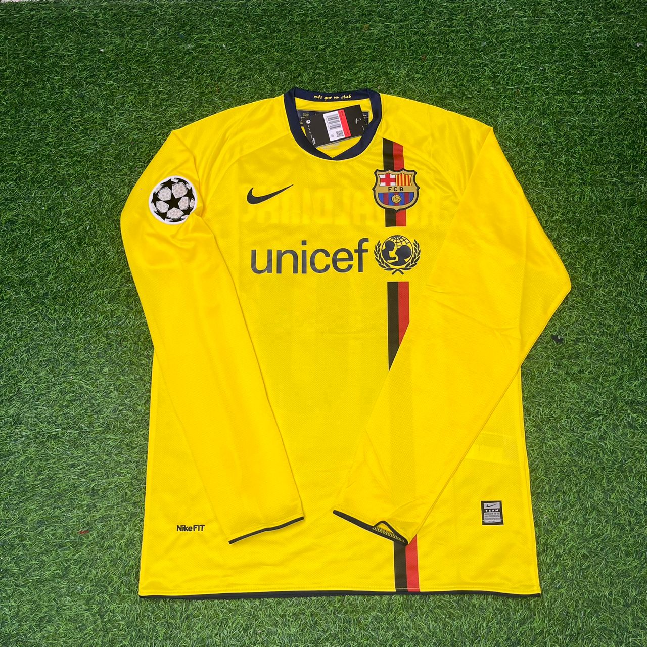 Bojan Krkic FC Barcelona 08/09 Season Yellow Away Retro Jersey Trikot Soccer Shirt