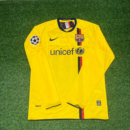 Bojan Krkic FC Barcelona 08/09 Season Yellow Away Retro Jersey Trikot Soccer Shirt